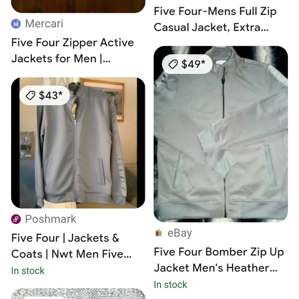 Five Four Mens Yurrick Casual Lounge Preppy Jacket size Medium Streetwear Active